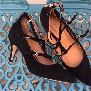 Corso Como black suede heels